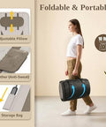 Yening Full Body Massage Mat With Airbags Air Compression Stretching Mat With Heat For Bed Floor Neck Lumbar Traction Pad For Pain Relief Foldable Massage Mattress Topper 5'1"-6'0"