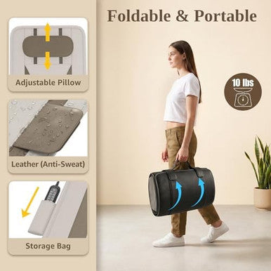 Yening Full Body Massage Mat With Airbags Air Compression Stretching Mat With Heat For Bed Floor Neck Lumbar Traction Pad For Pain Relief Foldable Massage Mattress Topper 5'1"-6'0"