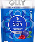 Olly Glowing Skin Collagen Gummy Hydrated Youthful Skin Hyaluronic Acid Sea Buckthorn Chewable Supplement Berry 60 Day Supply 120 Count Pouch (Pack Of 6)