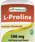Best Naturals Lproline Amino Acid Dietary Supplement 500 Mg 120 Count (817716014456)