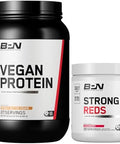 Bare Performance Nutrition Bpn Vegan Peanut Butter Cookie Protein + Strong Reds Strawberry Bundle