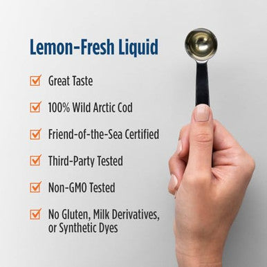 Nordic Naturals Arctic D Cod Liver Oil Lemon 48 Servings 8 Oz