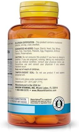 Mason Natural Glucosamine Chondroitin Plus Vitamin D3 Supports Joint And Bone Health Improved Mobility And Flexibility 160 Capsules