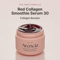 Arencia Overnight Red Smoothie Face Mask Serum, Glowing & Soothing With 30% Red Collagen, Niacinamide, Peptide, Vitamin E