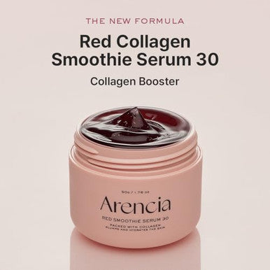 Arencia Overnight Red Smoothie Face Mask Serum, Glowing & Soothing With 30% Red Collagen, Niacinamide, Peptide, Vitamin E