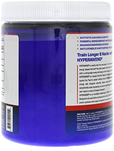 Gaspari Nutrition Hyperamino Complete Amino Acid & Energy Fuel Fruit Punch 10.58 Oz.