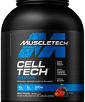 Muscletech Celltech Creatine Powder & Nitrotech Whey Protein Powder Bundle Muscle Builder & Recovery Formula 6 Lbs Creatine & 4 Lbs Whey Strawberry Flavor