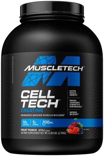 Muscletech Creatine Monohydrate Powder Celltech Creatine Powder & N Powder Nitrotech Whey Protein Isolate & Peptides Milk Chocolate 4 Pound (Pack Of 1) 40 Servings