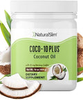 NaturalSlim Coconut Oil with CoQ10 - MCT Oil Organic Coconut Oil for Baking, Mixing with Shake, Smoothies, Coffee, or Ingest Directly - Boost Energy, Metabolism and Immune System Fresh Flavor