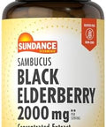 Sundance Sambucus Black Elderberry Capsules 2000Mg 100 Count Nongmo And Gluten Supplement