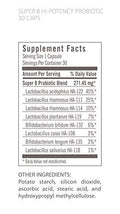 Udos Choice Super 8 Probiotic 30 Count 42 Billion CFU High Potency Vegetarian Probiotics for Women Men Yeast Balance