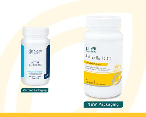 Klaire Labs Sfi Health Active B12 - Folate Supplement - Dissolvable Lozenge With Methyl Folate & Vitamin B12 Methylcobalamin - Highly Absorbable - Support Healthy Mood Energy & Cognition (60 Count)