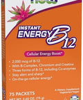 Now Foods Supplements Instant Energy B12 (2000 Mcg Of B12 Per Packet) Cellular Energy Boost 75 Packets