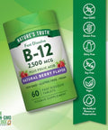 Nature's Truth B12 Vitamin 60 Fast Dissolve Tablets 2500 mcg with Folic Acid Vegan NonGMO and Gluten Free with Folic Acid Vegan NonGMO and Gluten Free