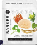 Barker Wellness Co Mushroom Adaptogen Gummies For Memory & Focus Brain Health Supplement With Lion'S Mane Cordyceps Cognizin Nootropics Vegan Sugar Passion Fruit Watermelon Flavor 60 Count