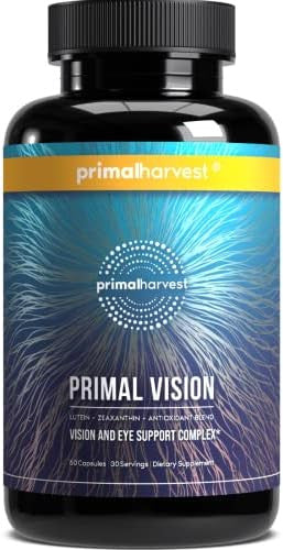 Primal Harvest Probiotics & Vision Supplements For Women And Men Vision And Eye Support Complex With Lutein Zeaxanthin Bundle
