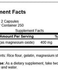 Swanson Magnesium Bone & Muscle Health Mood Support 200 Milligrams (2 Caps per 400 mg Serving Magnesium Oxide) 500 Capsules