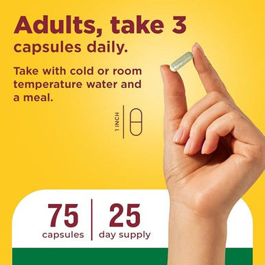 Nature Made Super Greens With Probiotic Capsules Made With 1/2 Cup Veggies 75 Capsules