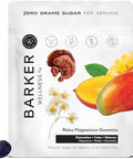 Barker Wellness Co Magnesium Relax Gummies Advanced Stress & Muscle Tension Relief Promotes Calm & Relaxation With Reishi Mushroom & Chamomile Vegan Sugar Tropical Mango 60 Gummies