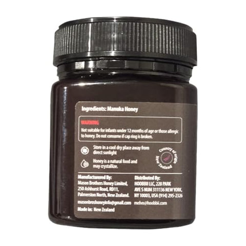 MELVO Manuka Honey MGO 100+ Manuka Honey (250g/8.8oz), Superfood, Authentic Raw Honey from New Zealand