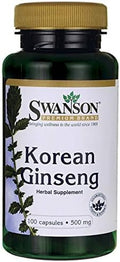 Swanson Korean Ginseng 500 Milligrams 100 Capsules