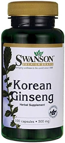 Swanson Korean Ginseng 500 Milligrams 100 Capsules