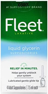 Fleet Marble Medical Liquid Glycerin Suppositories 4 Each (Pack Of 3)