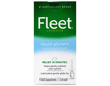 Fleet Marble Medical Fleet Liquid Glycerin Suppositories 4 Each (Pack Of 3)