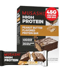 Musashi High Protein Bar 45G Protein 2G Total Sugars Milk Chocolate Brownie Post Workout And Protein Snack On The Go 12 Pack Of 3.2Oz (90G) Bars