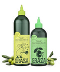 Graza Extra Virgin Olive Oil Variety Pack, Sizzle & Drizzle - High Polyphenol Peak Harvest EVOO Cooking & Finishing Oil in a Squeeze Bottle - Single Farm Olives from Spain