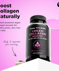 Vital Vitamins Vegan Collagen Booster Plant Based Collagen Supplements Supports Hair Skin Nails and Joints with Hyaluronic Acid 60 Capsules