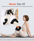 Klugpop Knee Massager With Heat For Pain Relief V5.0[2026 Upgraded] - Electric Cordless Heated Knee Brace With 6 Heat Levels And 3 Vibration Massage Mode s For Men Women (Black ) 2-Pack