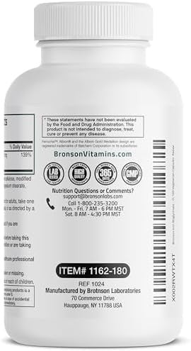 Bronson Iron Bisglycinate 25 Mg Gentle On The Stomach, Supports Energy & Healthy Red Blood Cell Production - Non-Constipating Formula - Non Gmo, 90 Vegetarian Capsules