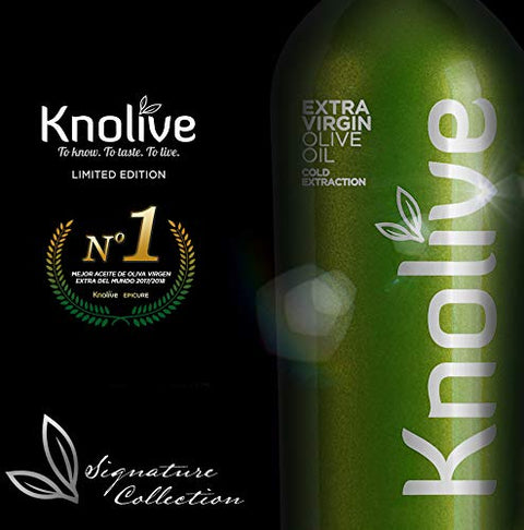Knolive Epicure | Ranked NÃƒâ€šÃ‚Âº1 | WorldÃƒâ€šÃ‚Â´s Best Extra Virgin Olive Oil | Fresh Harvest 2019 / 2020 | Award Winner Spanish EVOO | First Cold Pressed | Gift | 16.9 floz (500 ml)