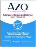 Azo Complete Feminine Balance Daily Probiotics For Women Clinically Proven To Help Protect Vaginal Health Helps Balance Ph And Yeast Nongmo 30 Count