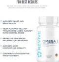 Revive Md Omega 3 Fish Oil Supplements For Men & Women - Omega 3 Softgels With Epa & Dha Fatty Acids For Healthy Skin & Joints Heart & Brain Support - Vegan-Friendly Gluten- - 120 Softgels