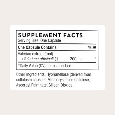 Thorne - Valerian Root - Natural Sleep Supplement - Supports Sleep Quality & Helps You Fall Asleep Faster - Melatonin-Free - Third-Party Certified - Gluten Dairy & Soy-Free 30 Capsules