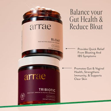 Arrae Fast Acting Bloating Relief Digestive Enzymes All Natural Bloat Gas and Indigestion Relief Capsules 60 Count