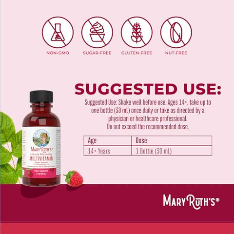 Maryruth'S Liquid Morning Multivitamin Travel Pack Mens & Womens Multivitamin Vitamin A C D E B6 B12 Biotin Zinc Beauty Immunity Vegan Non-Gmo Gluten Free 1 Oz 8 Servings
