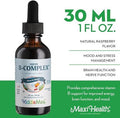 Maxi Health Raspberry Liquid Vitamin B Complex Supplement With Vitamin B12 Sublingual B Drops For Kids With B1 B2 B3 B5 B6 Biotin Folic Acid For Energy & Brain Function 2 Fl. Oz Green Pillbox