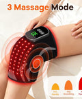 Puroth Red Light Therapy Knee Brace With Massage 3 Vibration Knee Massager With 660Nm 850Nm Infrared Red Light 5000Mah Cordless Electric Heated Knee Wrap For Knee Joint Elbow For Men Women