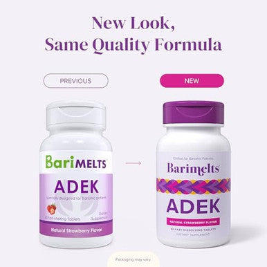 Barimelts Adek - 60 Fast-Dissolving Tablets (2-Month Supply) - Sugar- Bariatric Vitamins For Women Including Vitamin A, Vitamin D, Vitamin E & Vitamin K, Natural Strawberry FlavorÃƒÂ¢Ã¢â€šÂ¬Ã¢â‚¬Â¹