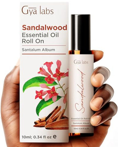 Gya Labs Sandalwood Roll On & Sweet Orange Essential Oil For Diffuser Set - Essential Oils Aromatherapy Roll On With Essential Oil Set - 2X0.34 Fl Oz - Gya Labs