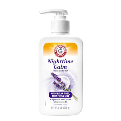 Arm & Hammer Nighttime Calm Foot & Leg Lotion With Magnesium - Lavender Scented Cream - 8Oz. Hydrating & Moisturizing Magnesium Lotion With Shea Butter & Provitamin B5 For Sleep Routine