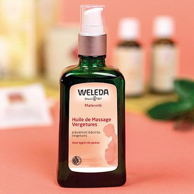 Weleda Stretch Mark Pregnancy Massage Oil 3.4 Fluid Ounce Plant Rich Oil With Vitamin E Sweet Almond Jojoba And Arnica Oils
