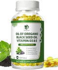 Lukaree Organic Oregano Oil Capsules With Black Seed Oil Ultraconcentrated 99% Carvacrol 5In1 With Vitamin D3 E Black Pepper Immune Respiratory Digestive & Antioxidant 180 Softgels 2 Pack