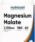 Nutricost Magnesium Malate 2100Mg 180 Capsules Vegetarian Nongmo Gluten