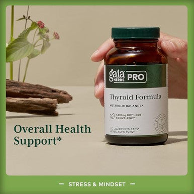 Gaia Herbs Pro Thyroid Formula Supports Cardiovascular & Metabolic Health With Ashwagandha Root Schisandra Berry Kelp & Brown Seaweed Vegan & Gluten 120 Liquid Phytocaps (60 Servings)