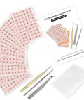 Goclimber Ear Seeds Acupuncture Kit Auricular Sticker Kit With Ears Seed Acupressure Ear Chart Acupuncture Pen Tweezers 1080Pcs