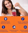 Blueshift Immune Ultra 5In1 Immune Support Powder Drink Mix Immune Defense Vitamin Supplement With Vitamin C Zinc Superfoods Antioxidants Pre And Probiotics Blueberry Acai Pods (14 Pack)